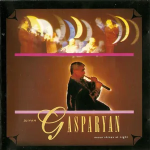 Moon shines at night